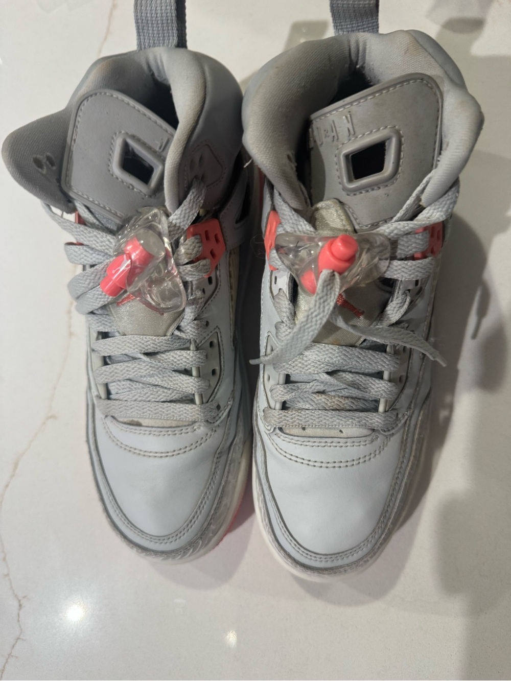 Jordan Spizike, Sun Blush, Grey/Pink/White, Size 6Y